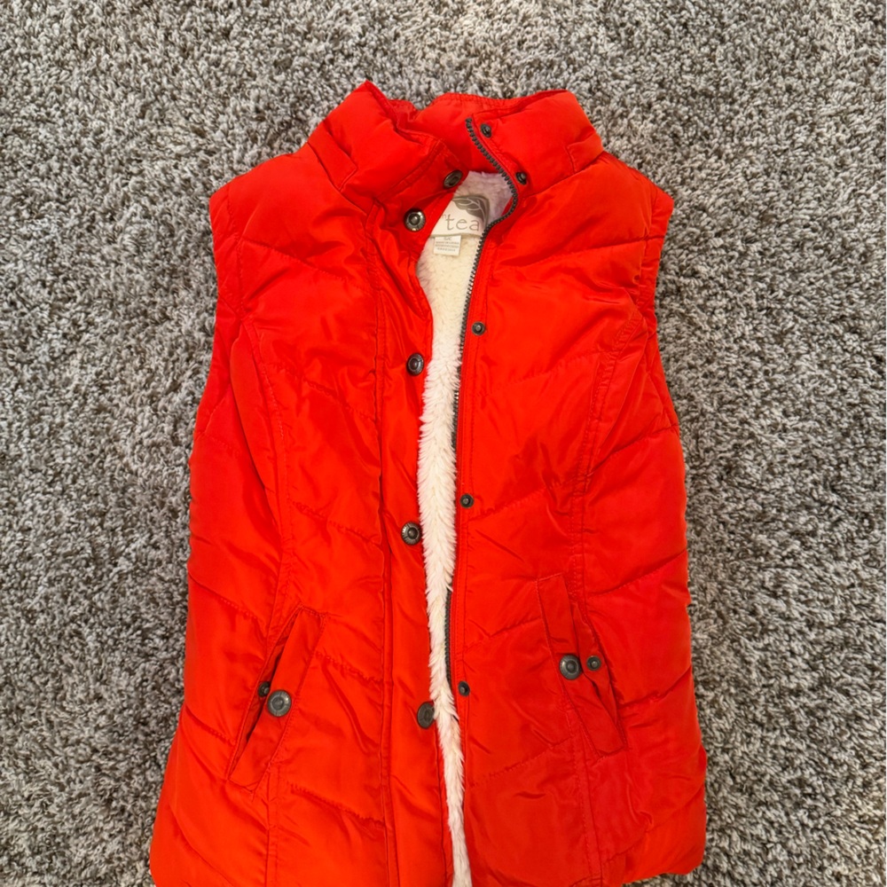 Green Tea Sherpa lined vest